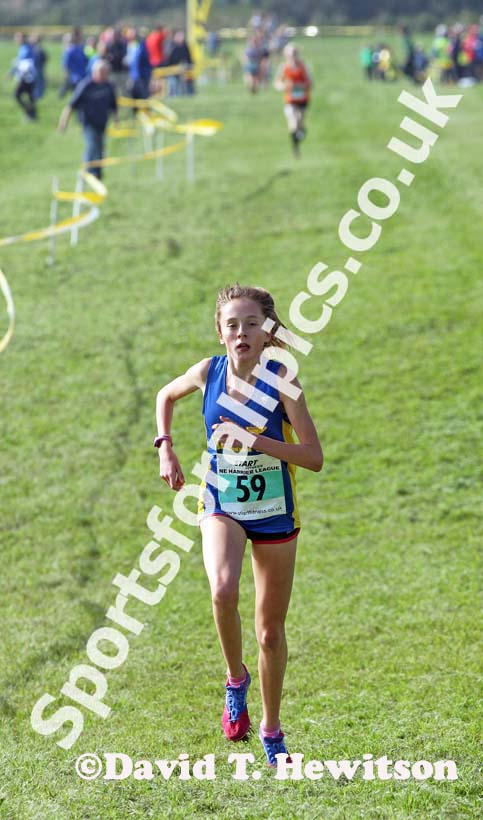 Sophie Burnett (Birtley) on her way to winning the under-17s and u-20s, Sherman Cup, Hedley Farm, Tanfield,  County Durham.